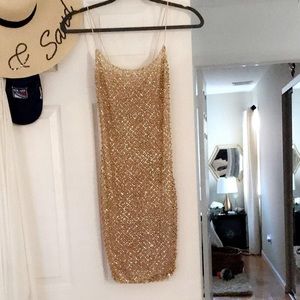 Oh polly Drop of Glint embellished dress